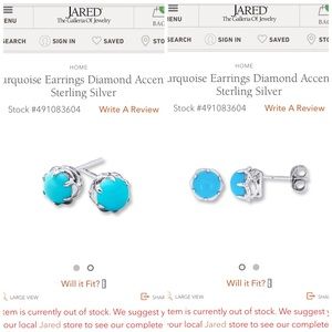 Jared Turquoise & Diamond Earrings